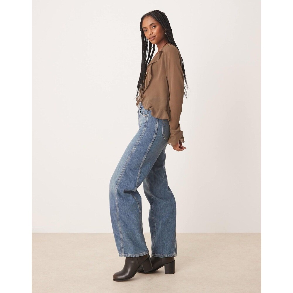 NEW FREE PEOPLE WE THE FREE OPAL ASTER STRAIGHT LEG JEANS Size 24 - Picture 2 of 16